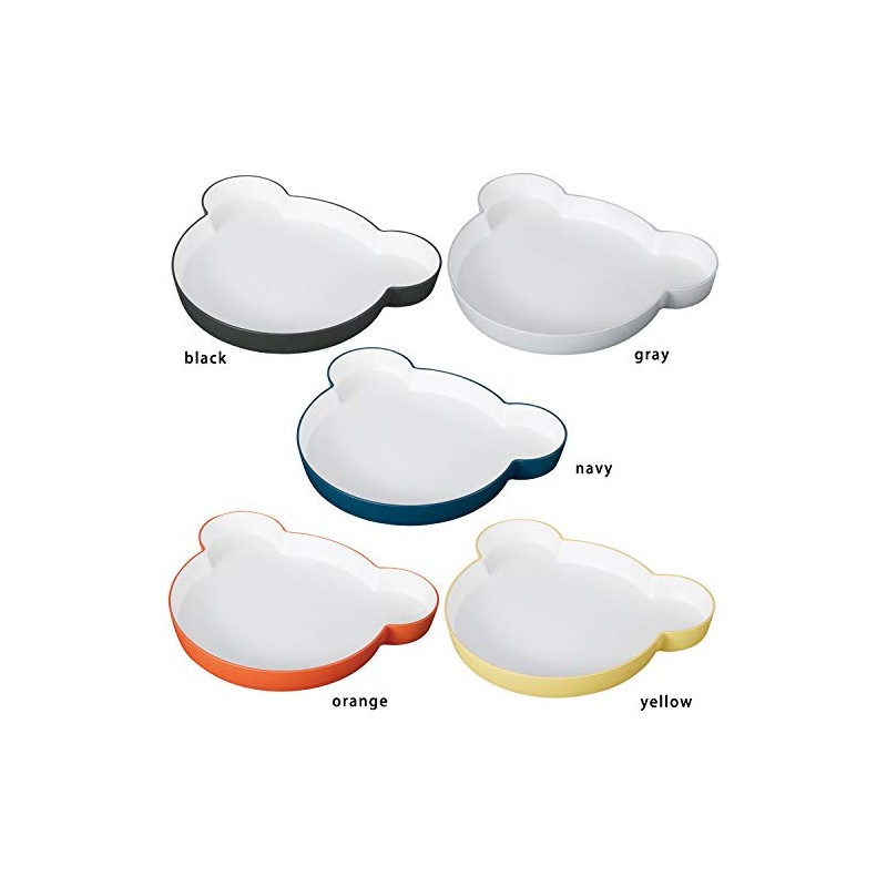 tak JTN-0110-GY Kids Dish Plate Bear Kids Plate Gray 19