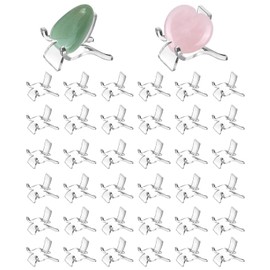 DARENYI 36Pcs Rock Display Stand Small Acrylic Rock Holder Crystal Clear Collectibles Display Stand Plastic Display Easel Stands Pedestal for Crystal Geodes Mineral Agate Fossil Coral Gemstone