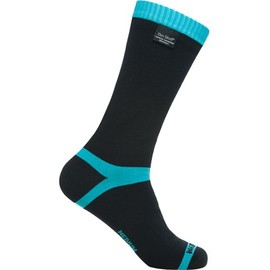 DexShell DS628 Waterproof Vented Socks, Coolvent Socks, Aqua Blue Stripe, aqua blue striped
