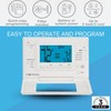 Lux LTX9100U Programmable 7 Day Thermostat; 2 Heat, 2 Cool…
