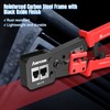 AMPCOM RJ45 Pass-Thru Crimping Tool Network Crimper for Continuity and