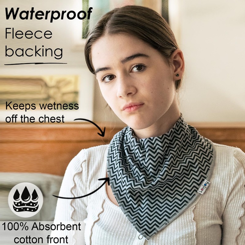 Large Bandana Bibs for Children 4+ Years/Special Needs Bibs/Suitable for