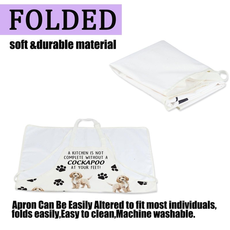 CENWA Cockapoo Gifts for Dog Lovers Owners Cooking Baking Aprons