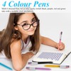 5pcs 4 Colours Ball Pens, 4-in-1 Retractable Ballpoint Pens 1.0mm