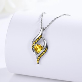 KiiKii Mother's Day Gifts for Mom November Birthstone Necklace for Women 925 Sterling Silver Forever Love Heart Pendant Meaningful Jewelry Birthday Gifts for Wife Girlfriend Daughter