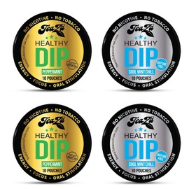 Teaza Herbal Energy Pouches - 2 Peppermint & 2 Cool Mint Chill (4 Pucks)