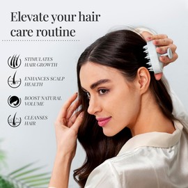 Twin Pack, Shampoo Hair Brush by RustiK, The Perfect Brush to Massage The Scalp, Apply Shampoo or Hair/Oil Treatments. (2 Count)