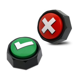 ANLIKY Right Wrong Button, Sound Buzzers Set of 2 Assorted Colored Buzzers, Easy to Use Judge Right or Wrong, Talking Buttons, Used for Game Interaction,Contains 2AAA Batteries.
