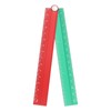 sourcing map Folding Straight Ruler 30cm Metric Aluminum Alloy Protractor