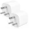 kwmobile 2X Reiseadapter Indien Typ-D - Schuko Reise Adapter zu