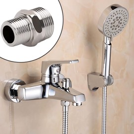 2PCS 304 Shower Hose Connectors Male to Female Threaded Connector Accessories Reducing Nipple Shower Connector Reducing Nipple Shower Adapter Water Pipe Plumbing Fittings