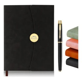 Cuaderno de Notas,Tamaño A5 Libreta Ejecutiva,con Cierre Magnético y Bolígrafo,Libretas Pasta Dura para Estudiantes,Profesores y Trabajadores de...   