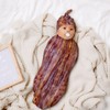 Qiohoey Funny Food Fried Bacon Newborn Baby Swaddle Blanket with