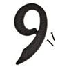Die Cast Aluminum House Number, 3-1/2" #9