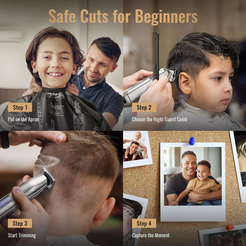 Jack & Rose Clippers and Trimmers Set, Cordless Hair Clippers