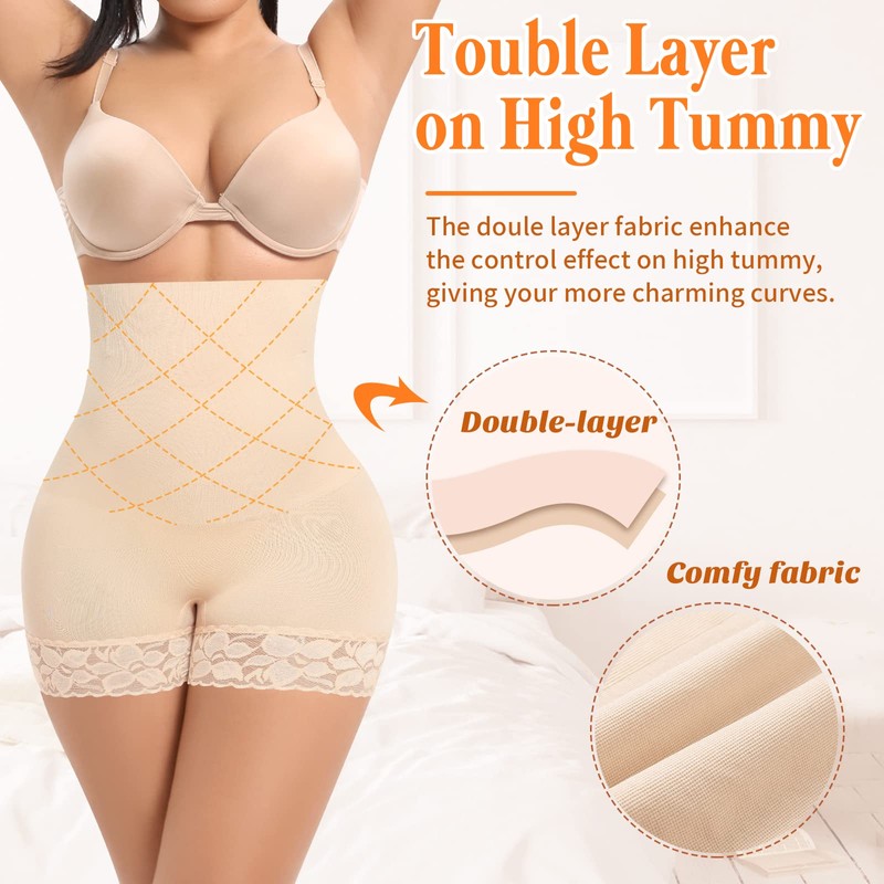 Tummy Control Shapewear Shorts for Women High Waisted Body Shaper