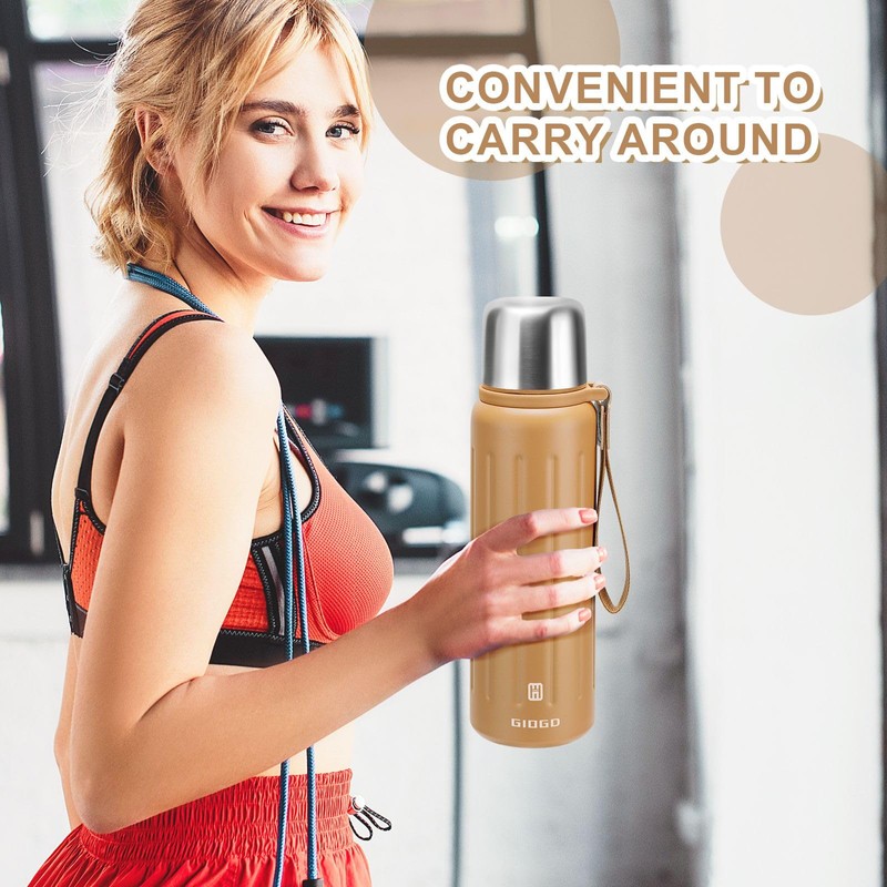 Vacuum Insulated Thermo Flasks with Cup 800ml/27oz Stainless Steel Thermo