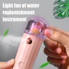 Portable Handheld Fan Mini Pocket Fan with Humidifier Nightlight Rechargeable