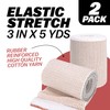 Elastic Bandage Wrap, 3 in x 15 ft Stretch, Hook