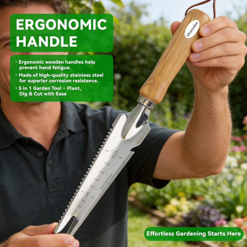 2 Pack Garden Weeding Tool, Stainless Steel Hand Weeder &