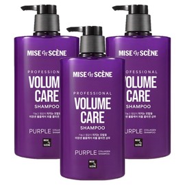 Mise-en-scène Volume Care Purple Collagen Shampoo, 1L, 3 ea / 미쟝센 볼륨케어 퍼플 콜라겐 샴푸, 1L, 3개