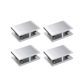 INCREWAY 4pcs Glass Clamp, Adjustable Double Side Aluminum Alloy Glass Shelf Support Bracket, Glass Clip Clamp Holder for 10-12mm Thickness