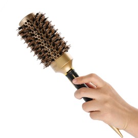 Antistatic Anion Round Hair Brush with Ceramic Plate Design for Salon and Home Use, Round Brush for Blow Drying (A1813-43)