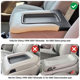 Hellet Center Console Tray Liner for Chevy 1999-2007 Silverado Tahoe Avalanche Suburban & for GMC Sierra Yukon Accessories Silicone Material Center Console Organizer Armrest Protective Pad