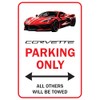 Corvette (C8) Parking Only Aluminum Sign