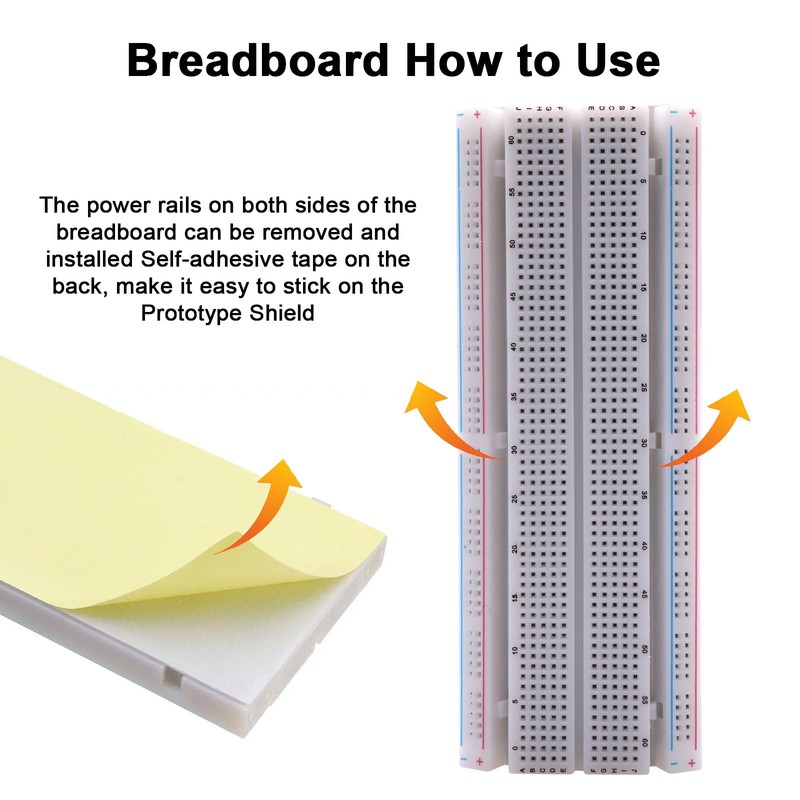 AYWHP 6 x Mini Breadboard Kit 170 Points (6 Colours)