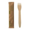 VEPATIM 100 Disposable Wooden Forks 155 mm Natural Individually Packed