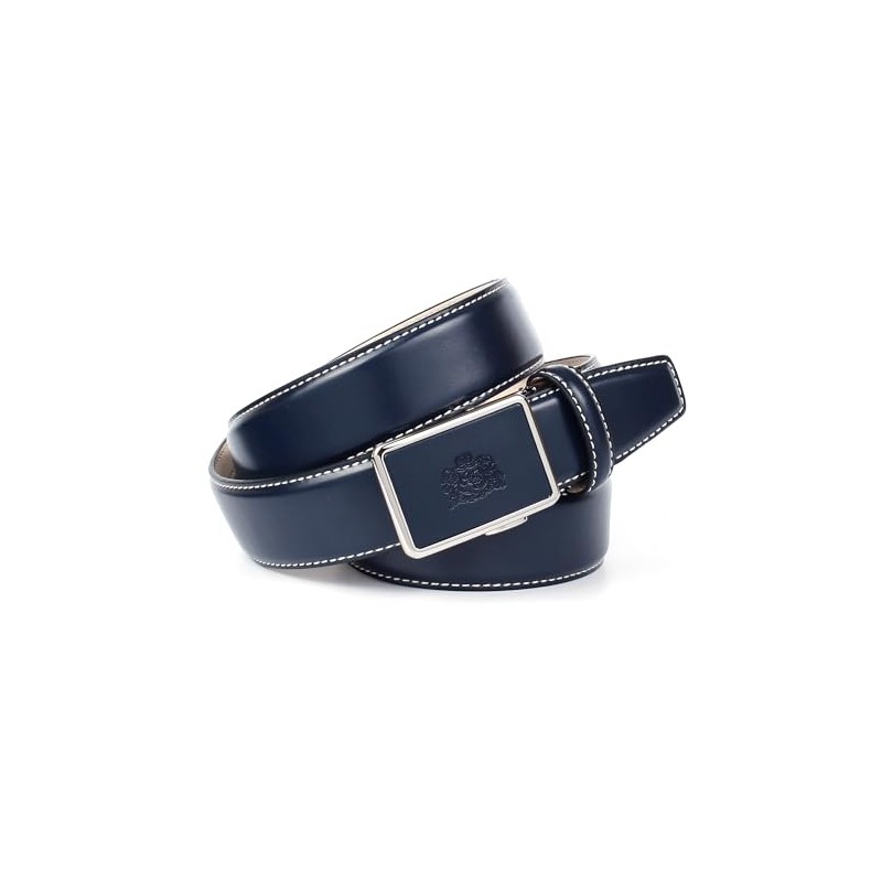 Anthoni Crown Men's Automatic Leather Belt, darkblue