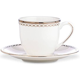 Lenox 832191 Pearl Platinum Demitasse Cup & Saucer Set