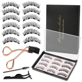 Magnetic Eyelashes - 3 Pairs of Magnetic Eyelashes - Reusable Magnetic Eyelashes Without Eyeliner - Magnetic Eyelashes