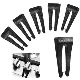 Pack of 6 Cooker Knobs Child Lock Cooker Knobs Stove Protection Baby Safety Stove Knobs Stove Protection Qitter without Button Disassembly (Black)