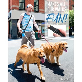 Lesotc 2024 Upgraded Dog Water Bottle, Portable Dog Water Dispenser, Leak Proof Dog Travel Water Bottle Pet Water Bottle for Outdoor Walking, Hiking, Travel, BPA-Free, Lightweight