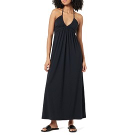 The Drop Women's Kapri Gathered Halter Dress, Black, M