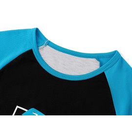 Beezizac Big Boys Pajamas Black & Blue Gamer 2-Piece Short Sleeve & Pants PJ Set Soft Kid Sleepwear Size 10