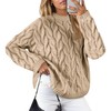 Cicy Bell Womens Oversized Cable Knit Sweaters Long Sleeve Crewneck