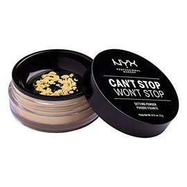 NYX Professional Makeup Puder, Can't Stop Won't Stop Setting Powder, Loses Fixierpuder, Vegane Formel, Mattes Finish, Ãl-Absorbierend, Farbton: Banana