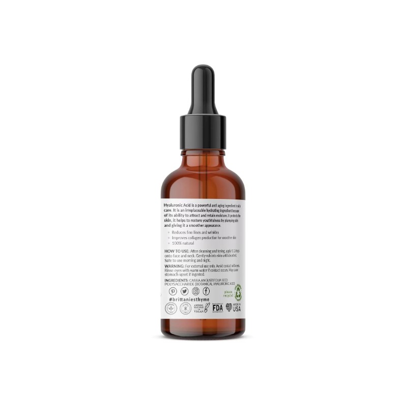 Brittanie's Thyme Pure Hyaluronic Acid Serum for Face 2 OZ