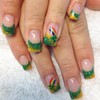 St.Patrick's Day French Tip Press on Nails Short Square False