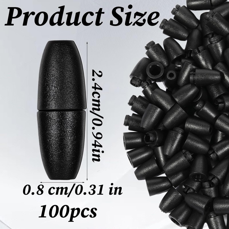 100 PCS Breakaway Clasp, Black Breakaway Lanyard Clasp for Jewelry