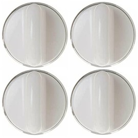 HASMX 4-Pack WH01X10061 Washer Timer Control Knob Replacement for GE, Replaces Part Numbers AP2044505, 277249, AH268451, EA268451, PS268451, WH1X10061, Washing Machine Control Timer Knob, White
