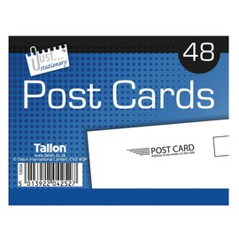 Tallon Just Stationery Post Card (Pack of 48), White-black, 140x100mm