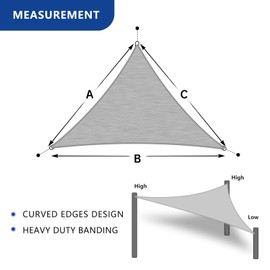 Shadewiz Triangle Reinforced 10' x 10' x 14.1' Custom Size Turquoise Sun Shade Sail (T28) Canopy Awning for Patio Backyard Lawn Garden Outdoor Activities UV Block Mesh Netting, We Can Make s