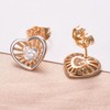 Vissen Heart Earrings Silver 925 and Gold Stud Earrings Cubic