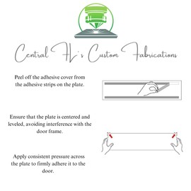 Generic Door Push Plate with Adhesive Mount, Brushed Stainless Steel (3 x 12'')