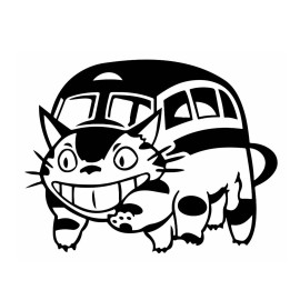 Oracle Catbus die cut vinyl Decal sticker 7" anime Studio Ghibli totoro