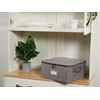 Covermates Grey Heather Modern Platter Storage Box - Durable Polyester,